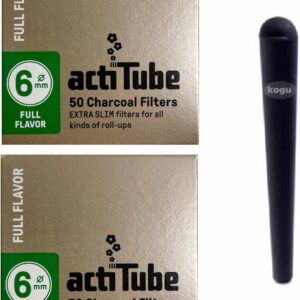 Actitube filtros de carbón activo extrafinos con funda pack de 100