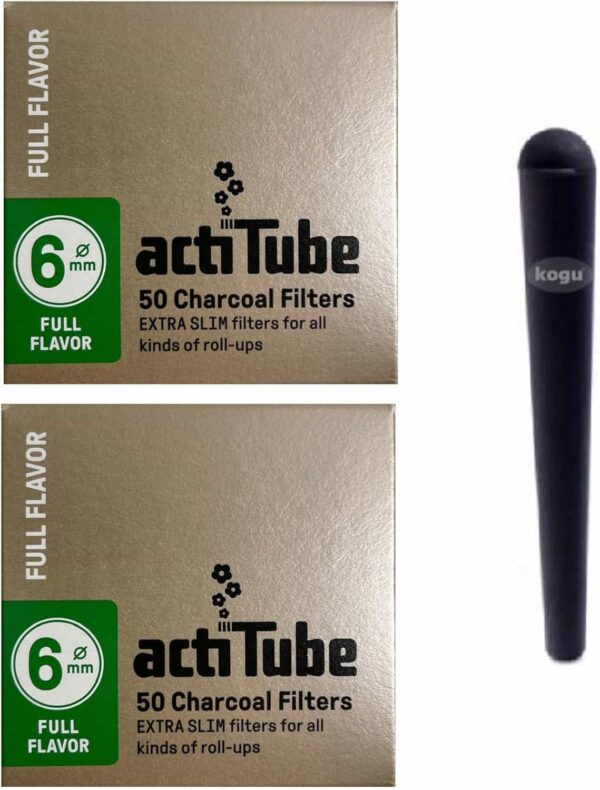 Actitube filtros de carbón activo extrafinos con funda pack de 100