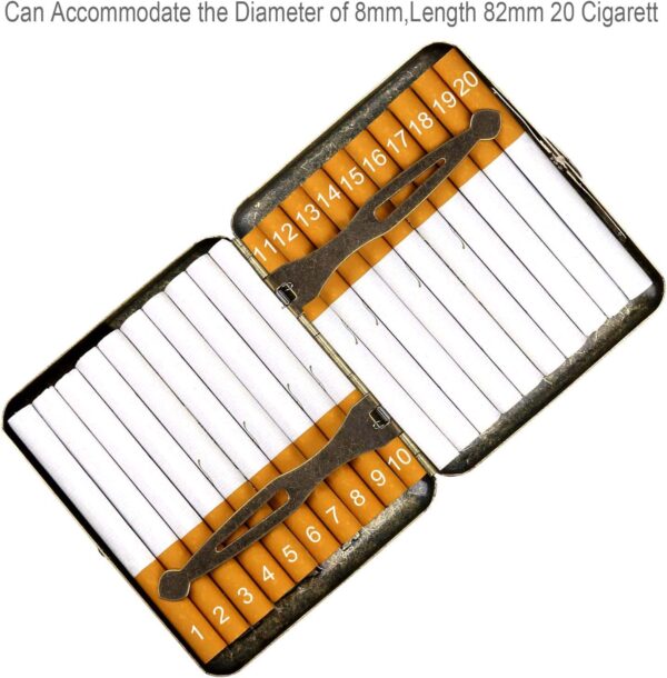 Caja de cigarrillos CaLeQi con capacidad para 20, diseño de tigre