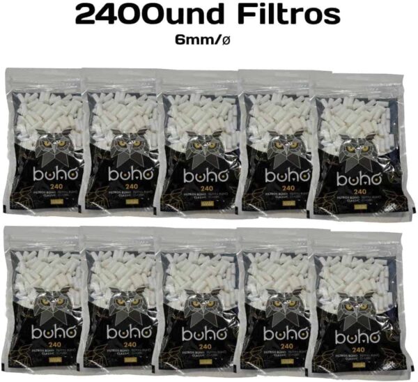 Filtros de liar búho biodegradables pack de 2400