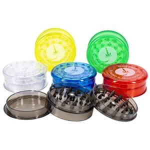 Grinder de plástico pack de 6 piezas con diseño funcional para hierbas y especias