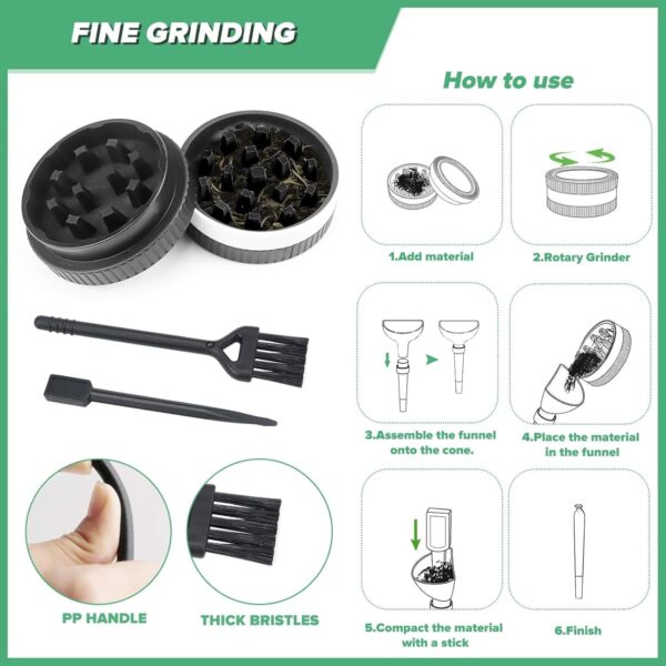 Grinder set con bandeja RAW Incluye boquilla y accesorios, ideal para regalo