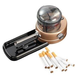 Máquina automática para liar cigarrillos con ajuste de elasticidad y tubos de diferentes tamaños.