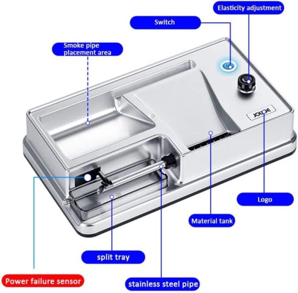 Máquina rodante automática eléctrica inyector de tabaco portátil doméstica, con apagado inductivo, 6,5 mm