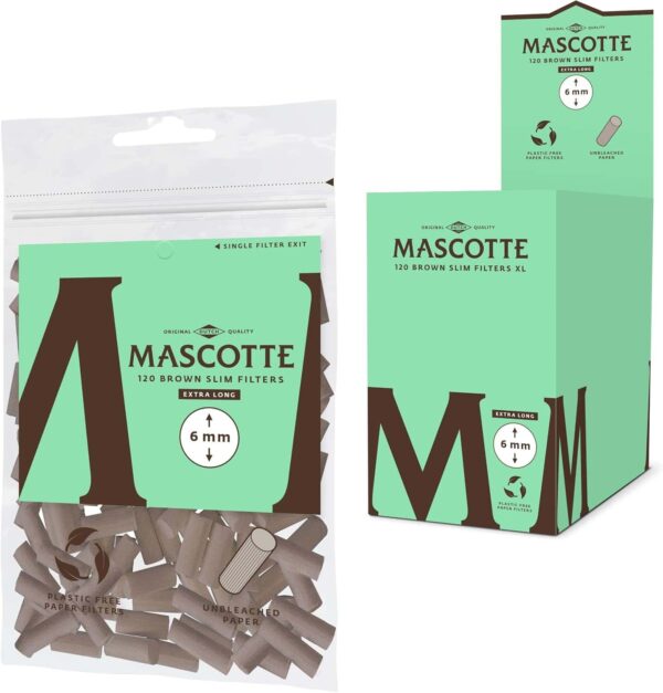 Mascotte filtros de papel X-LONG adhesivos biodegradables pack de 2400