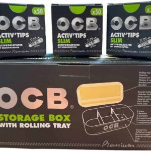 OCB caja con bandeja giratoria y filtros ActivTips pack de 3