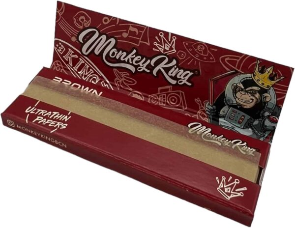 Papel de liar Monkey King 100% natural, combustión lenta, regular brown