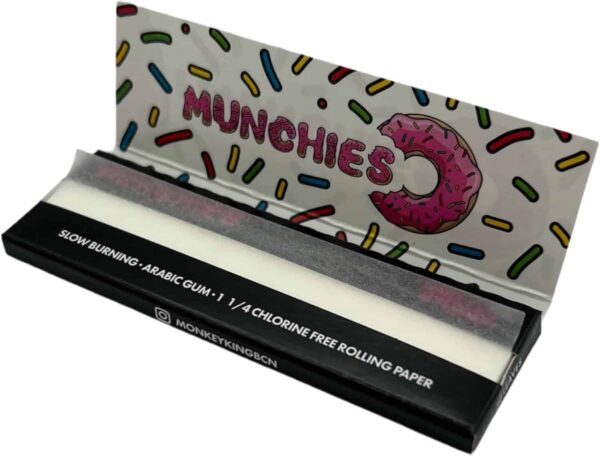 Papel de liar Monkey King Munchies Pack King Size, 100% natural y de combustión lenta