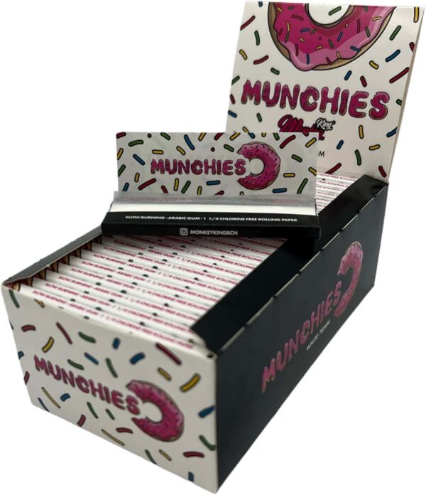 Papel de liar Monkey King Munchies Pack King Size, 100% natural y de combustión lenta