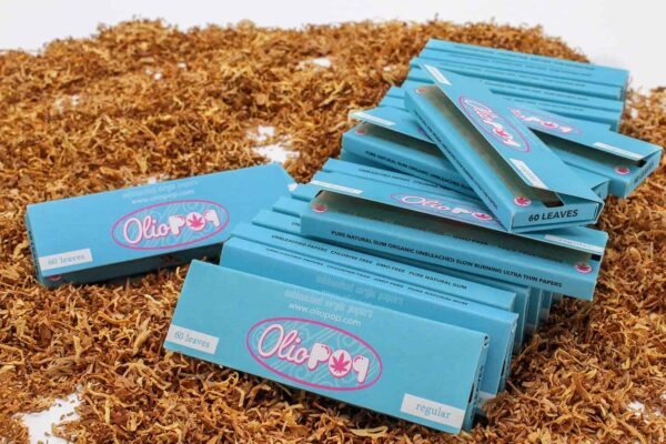 Papel de liar OLIOPOP marrón natural, pack de 60 hojas en 25 libritos