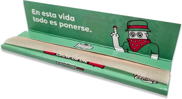 Papel de liar The Jungle Rolling Papers King Size HEMP, caja de 50 libritos (32 hojas por librito)