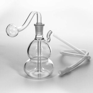 Pipa de cristal para fumar con diseño de bong y agua