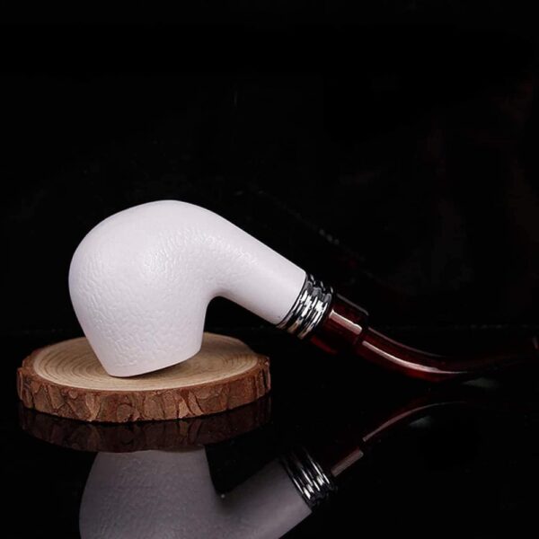 Pipa de espuma Meerschaum para tabaco, diseño elegante y fácil de usar