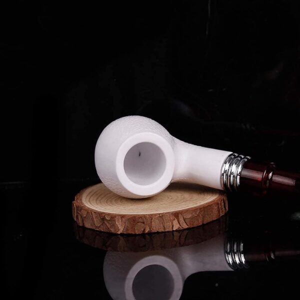 Pipa de espuma Meerschaum para tabaco, diseño elegante y fácil de usar