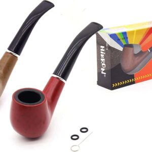 Pipa de tabaco de 14 cm con juntas de recambio y limpiapipas, ideal como regalo