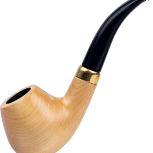 Pipa de tabaco Dr Watson forma clásica de manzana curva, hecha de madera de arce