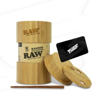 RAW Bamboo Six Shooter dispositivo para llenar conos King Size, carga 1, 2, 3 o 6 conos a la vez