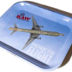 RAW prepare for fight Bandeja de metal para liar cigarrillos, 34 x 28 cm