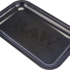 RAW rolling tray Bandeja giratoria de acero 18/10, negra