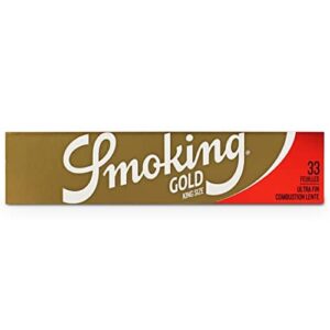 Smoking papel de fumar delgado Oro tono x1