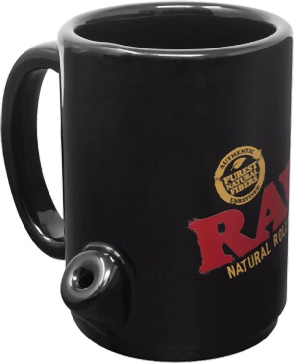 Taza RAW Wake Up & Bake Up con soporte para cono