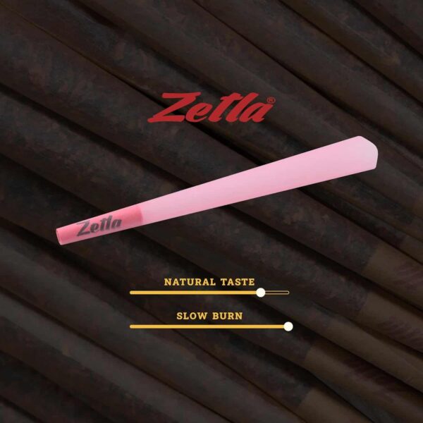 Zetla 1000 conos rosados King Size con filtro, papel pre-enrollado (109 x 20 mm)