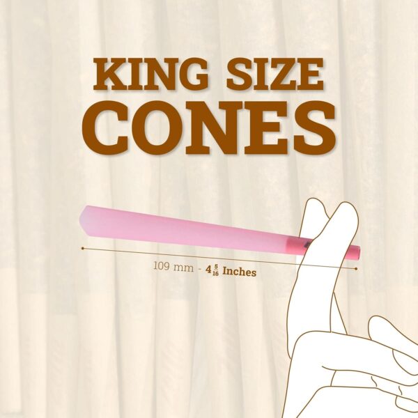 Zetla 1000 conos rosados King Size con filtro, papel pre-enrollado (109 x 20 mm)