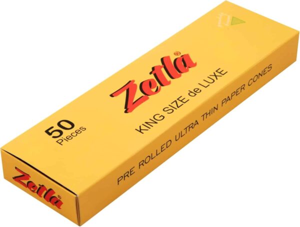 Zetla 50 conos de cáñamo pre-enrollados De Luxe Size con filtro (109 x 26 mm)