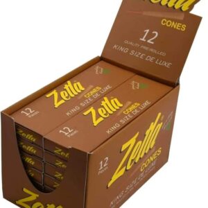 Zetla pack de 168 conos marrones King Size pre-enrollados con filtro (109 x 26 mm)